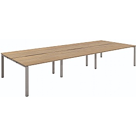 Axxiom 6 Person Rectangular Back to Back Bench Desks - Office Furniture