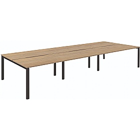 Axxiom 6 Person Rectangular Back to Back Bench Desks