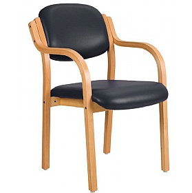 Windsor Wooden Frame Vinyl Stacking Office Armchai