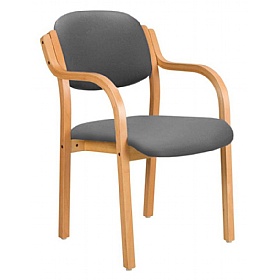 Windsor Wooden Frame Vinyl Stacking Office Armchairs