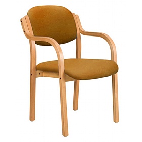 Windsor Wooden Frame Vinyl Stacking Office Armchai