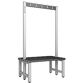 Pure Double Sided Changing and Cloakroom Bench Seats with Hooks - Lockers & Cloakroom