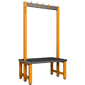 Pure Double Sided Changing and Cloakroom Bench Seats with Hooks - Lockers & Cloakroom