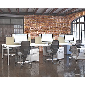 Axxiom 6 Person Rectangular Back to Back Bench Desks - Office Furniture