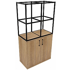 Matrix Storage Double Door Cupboard with Column Fr