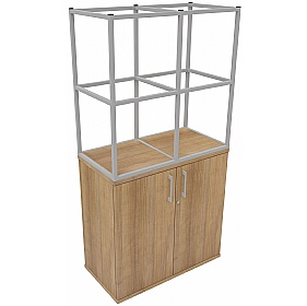 Matrix Storage Double Door Cupboard with Column Fr