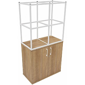 Matrix Storage Double Door Cupboard with Column Fr