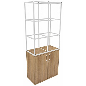 Matrix Storage Double Door Cupboard with Column Fr