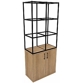 Matrix Storage Double Door Cupboard with Column Fr