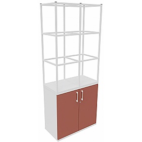 Matrix Storage Double Door Cupboard with Column Fr