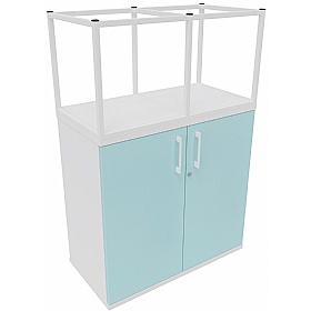 Matrix Storage Double Door Cupboard with Column Fr