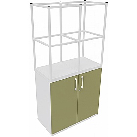 Matrix Storage Double Door Cupboard with Column Fr