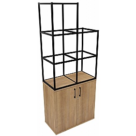 Matrix Storage Double Door Cupboard with Stepped C