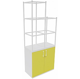 Matrix Storage Double Door Cupboard with Stepped C