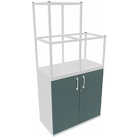 Matrix Storage Double Door Cupboard with Stepped C