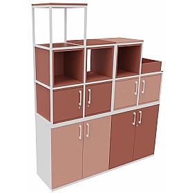 Matrix Storage Double Door Cupboard with Stepped C
