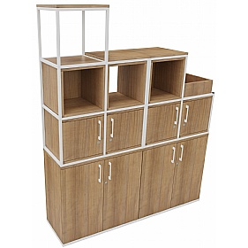 Matrix Storage Double Door Cupboard with Stepped C