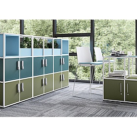 Matrix Storage Compartment Lockers with Combinatio