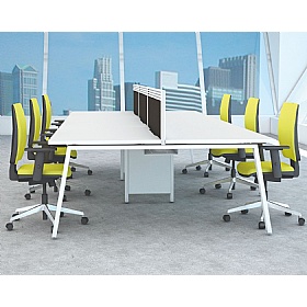Apex 2 Person A-Frame Rectangular Back to Back Bench Desks - Office Furniture