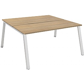 Apex 2 Person A-Frame Rectangular Back to Back Bench Desks