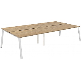 Apex 4 Person A-Frame Rectangular Back to Back Bench Desks