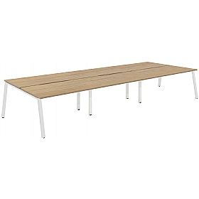 Apex 6 Person A-Frame Rectangular Back to Back Bench Desks