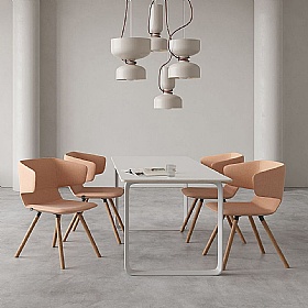 Levato Wooden Leg Meeting and Breakout Chairs
