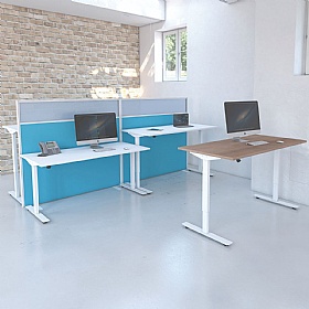 Aerial Electric Height Adjustable Rectangular Office Desks - Office Furniture