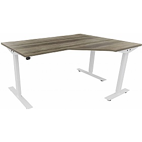 Aerial Electric Height Adjustable Ergonomic Radial Office Desks - Office Furniture