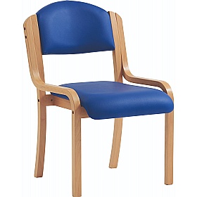 Tahara Wooden Frame Vinyl Stacking Chairs - Office Furniture