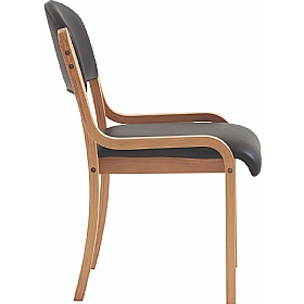 Tahara Wooden Frame Vinyl Stacking Chairs - Office Furniture