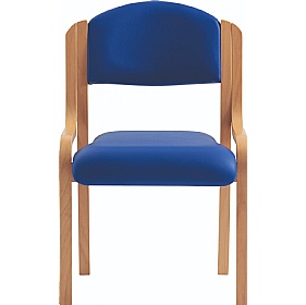 Tahara Wooden Frame Vinyl Stacking Chairs - Office Furniture