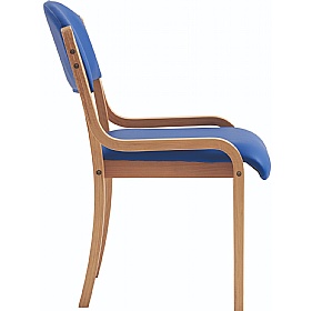 Tahara Wooden Frame Vinyl Stacking Chairs - Office Furniture