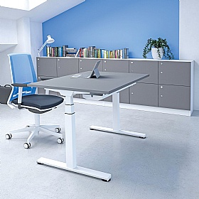 Aviator Electric Height Adjustable Rectangular Office Desks - Office Furniture