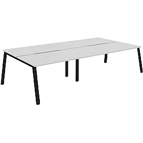 Apex 4 Person A-Frame Rectangular Back to Back Bench Desks - Office Furniture