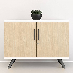 Flare 2 Door Credenza Office Storage Unit - Office Furniture
