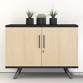 Flare 2 Door Credenza Office Storage Unit - Office Furniture