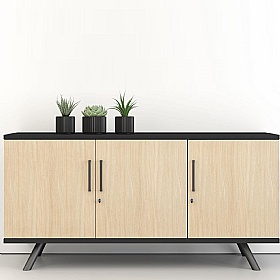 Flare 3 Door Credenza Office Storage Unit - Office Furniture