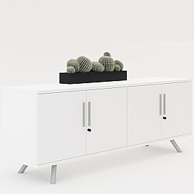 Flare 4 Door Credenza Office Storage Unit - Office Furniture