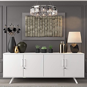 Flare 4 Door Credenza Office Storage Unit - Office Furniture