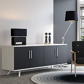Flare 4 Door Credenza Office Storage Unit - Office Furniture
