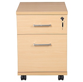 Horizon Under Desk Mobile Office Drawer Pedestals Beech