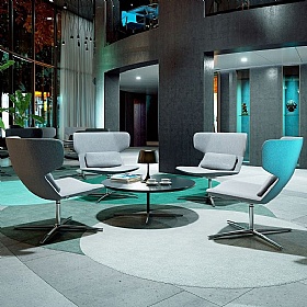 Levato Medium Back Swivel Lounge and Breakout Chairs