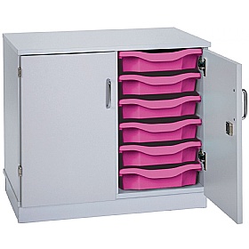 Premium 12 Tray Storage With Doors - Education