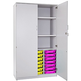 Premium 21 Tray Storage Cupboards - Education