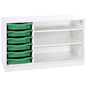 Premium 6 Tray Storage With 2 Adjustable Shelves