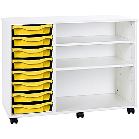 Premium 8 Tray Mobile Storage With 2 Adjustable Shelves