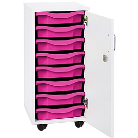 Premium 8 Tray Mobile Storage With Door