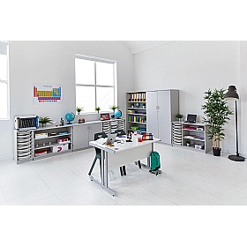 Premium 6 Tray Storage With Door - Education