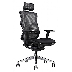 F94 Ergonomic Mesh and Fabric Office Chair with Headrest